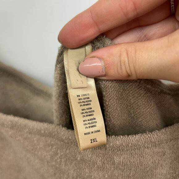 SKIMS Neutral Brown Taupe Terry Cloth Mini Dress Plus Size 2X Beach Vacation - Picture 6 of 6